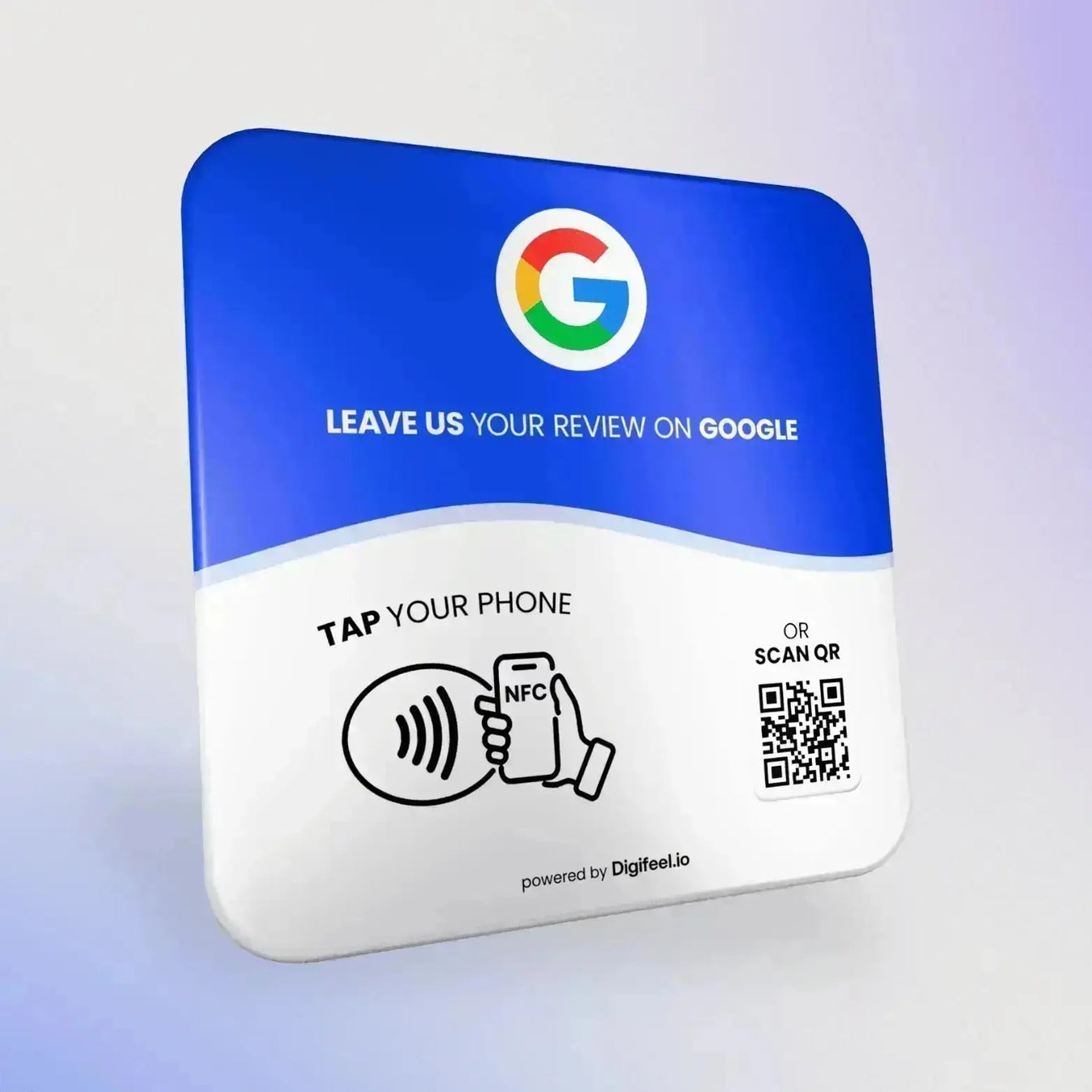 Google review plate product photo